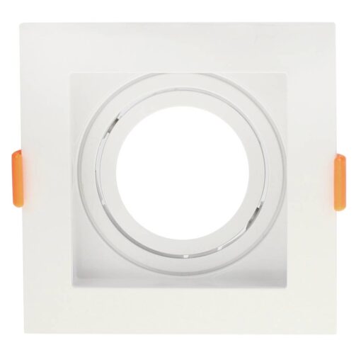 КВАДРАТНО ТЯЛО ЗА GU10 БЯЛО ПЛАСТМАСА IP20 MAX-35W