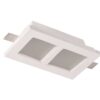 КВАДРАТНО ТЯЛО ЗА ВГРАЖДАНЕ 2*GU10-ЦОКЪЛ MAX-10W FROSTED OP-2065