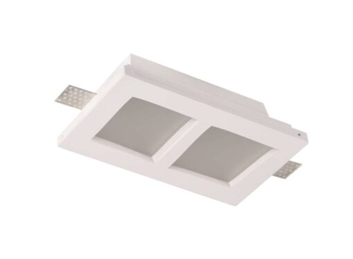 КВАДРАТНО ТЯЛО ЗА ВГРАЖДАНЕ 2*GU10-ЦОКЪЛ MAX-10W FROSTED