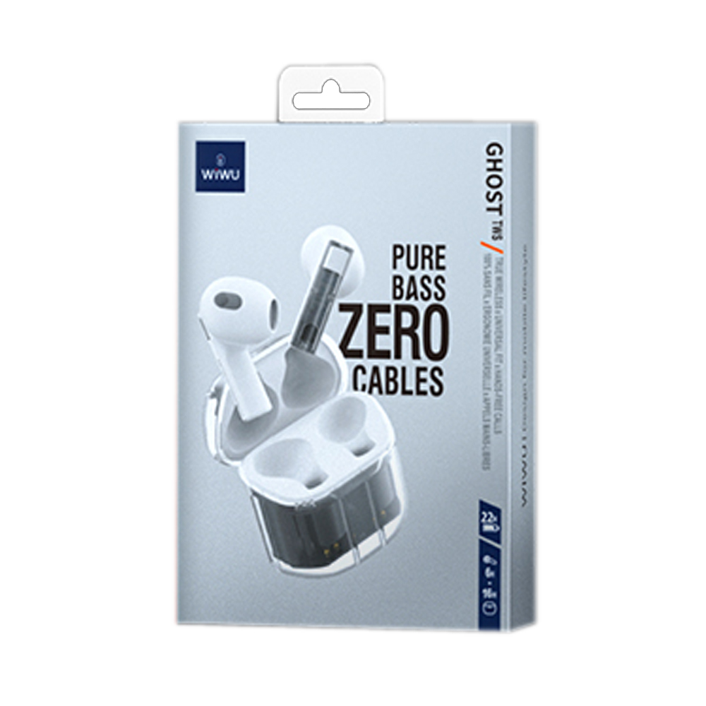 Bluetooth слушалки WiWu Ghost TWS11, Бял – 20730 D-20730 4 Bluetooth слушалки WiWu Ghost TWS11, Бял – 20730 - Image 2