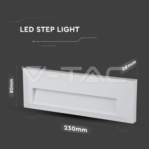 3w Led Осв.За Стъпала 4000k Бяло Правоъг.Ip65-Sku:211326 - Image 7
