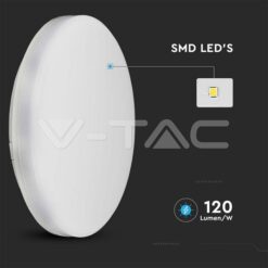 15w Плафон Frameless Ip44 Кръг 4000k Samsung Ч.-Sku:2155669 VTAC-2155669