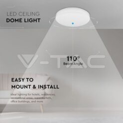 15w Плафон Frameless Ip44 Кръг 4000k Samsung Ч.-Sku:2155669 VTAC-2155669