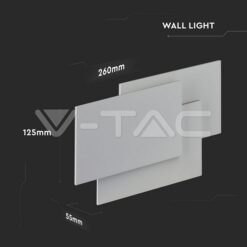 11w Стенна Лампа Черно Тяло Ip20 3000 К-Sku:218204 VTAC-218204