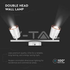 10w Led Двоен Спот 4000k Бял-Sku:218256 VTAC-218256