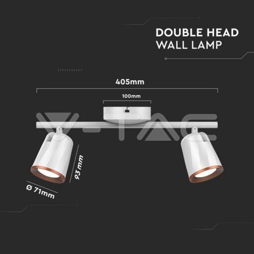 10w Led Двоен Спот 4000k Бял-Sku:218256 - Image 4