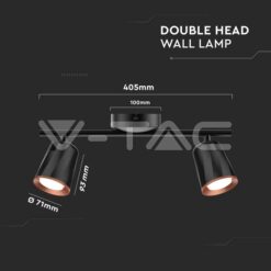 10w Led Двоен Спот 4000k Черен-Sku:218257 VTAC-218257