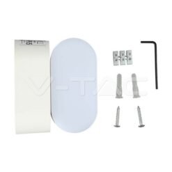 5w Led Стенна Лампа 3000k Бяла Ip65 Подвиж.-Sku:218286 VTAC-218286