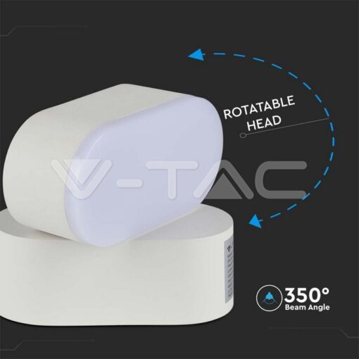 5w Led Стенна Лампа 3000k Бяла Ip65 Подвиж.-Sku:218286 - Image 8