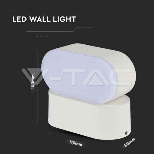 5w Led Стенна Лампа 3000k Бяла Ip65 Подвиж.-Sku:218286 - Image 9