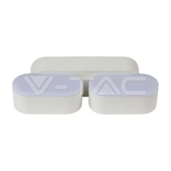 10w Led Стенна Двойна 3000k Бяла Ip65 Подвиж.-Sku:218292 VTAC-218292