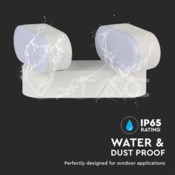 10w Led Стенна Двойна 3000k Бяла Ip65 Подвиж.-Sku:218292 VTAC-218292