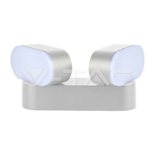 10w Led Стенна Двойна 3000k Бяла Ip65 Подвиж.-Sku:218292