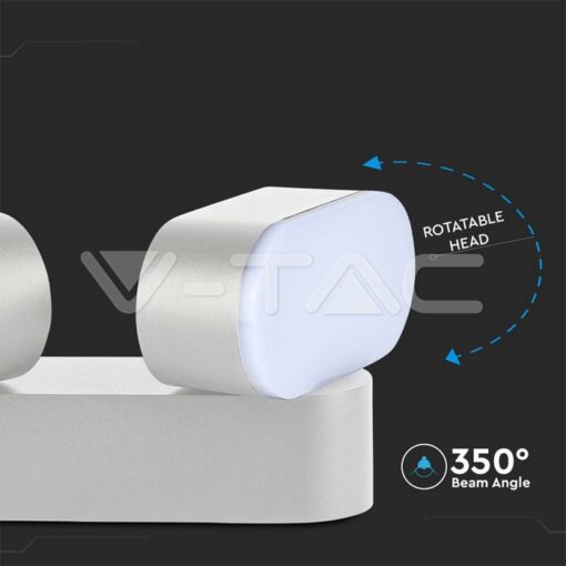 10w Led Стенна Двойна 3000k Бяла Ip65 Подвиж.-Sku:218292 - Image 6