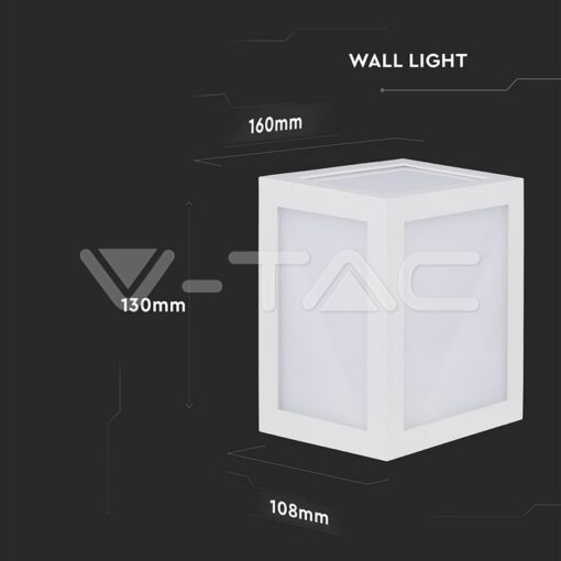 12w Led Стенна Лампа 4000k Бяла Ip65-Sku:218335 - Image 8