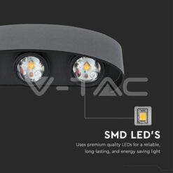 5w Led Стенна Лампа 3000k 6 Лъча Черна-Sku:218615 VTAC-218615