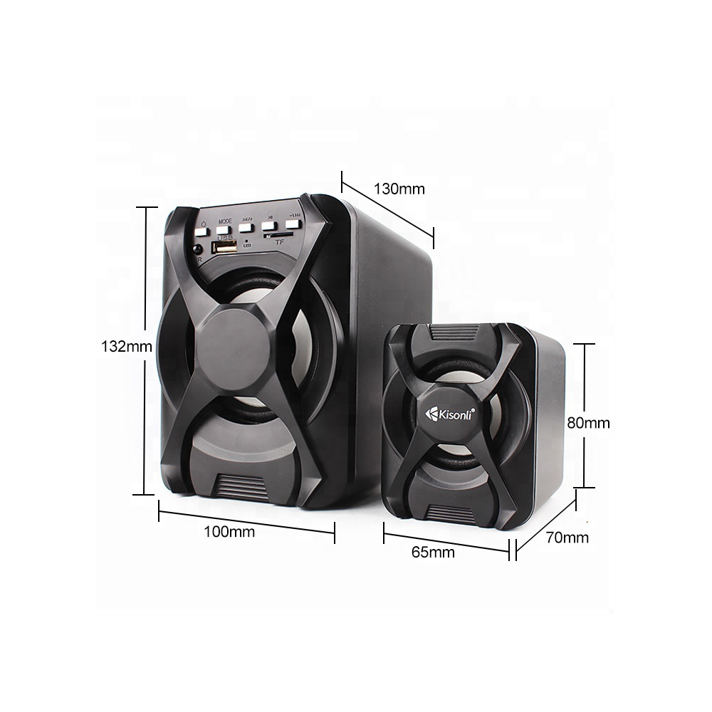 Тонколони Kisonli U-2500BT, Bluetooth, 5W+3W*2, USB, Черен - 22115 D-22115 4 Тонколони Kisonli U-2500BT, Bluetooth, 5W+3W*2, USB, Черен - 22115 - Image 2