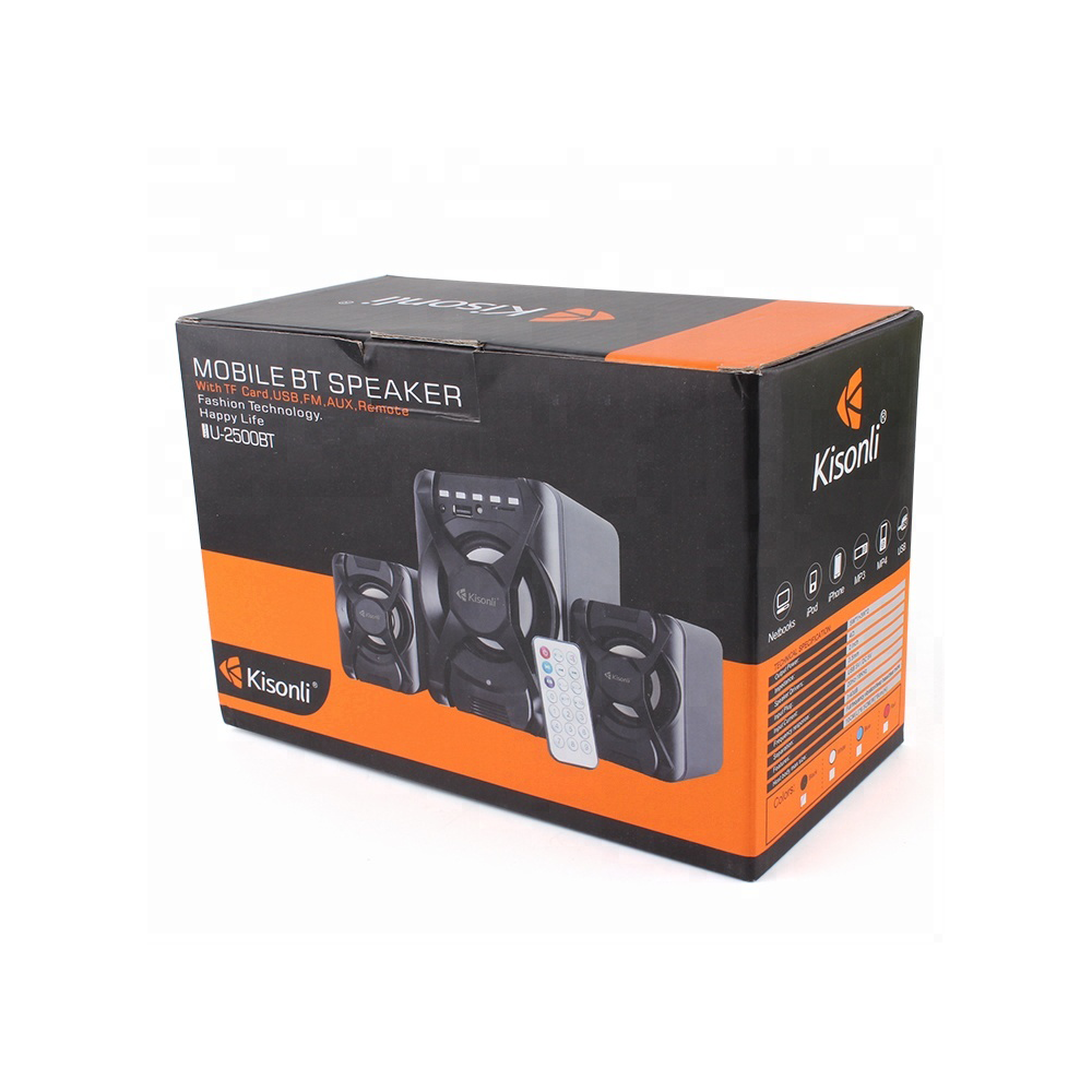 Тонколони Kisonli U-2500BT, Bluetooth, 5W+3W*2, USB, Черен - 22115 D-22115 5 Тонколони Kisonli U-2500BT, Bluetooth, 5W+3W*2, USB, Черен - 22115 - Image 3