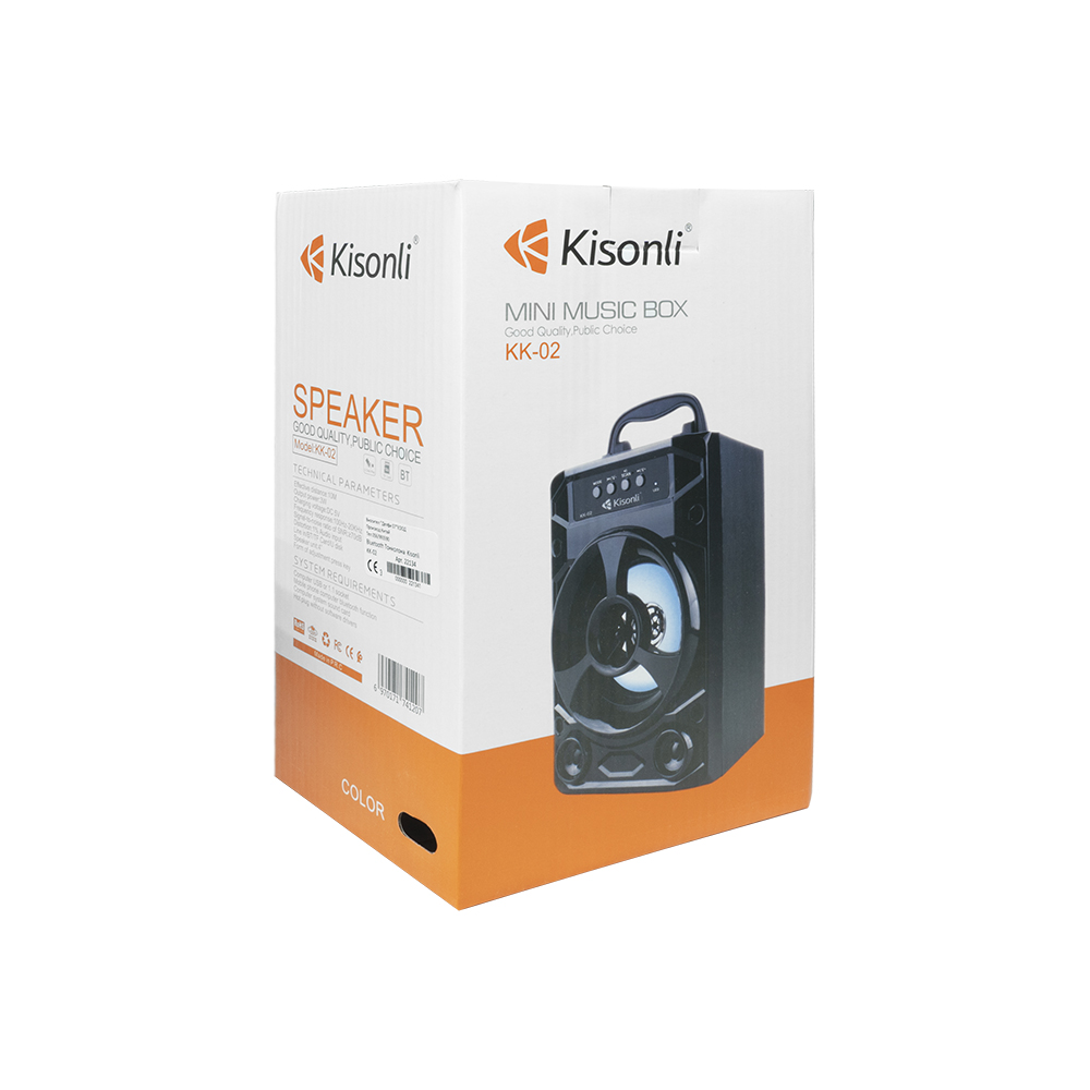 Тонколона Kisonli KK-02, Bluetooth, USB, SD, FM, Черен - 22134 D-22134 4 Тонколона Kisonli KK-02, Bluetooth, USB, SD, FM, Черен - 22134 - Image 2