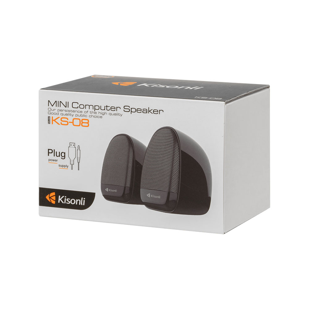 Тонколони Kisonli KS-08, 2x3W, USB, Черен - 22158 D-22158 4 Тонколони Kisonli KS-08, 2x3W, USB, Черен - 22158 - Image 2