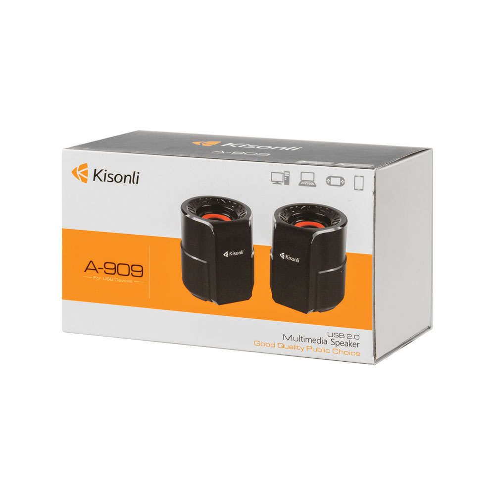 Тонколони Kisonli A-909, 2x3W, USB, Черен - 22160 D-22160 5 Тонколони Kisonli A-909, 2x3W, USB, Черен - 22160 - Image 3