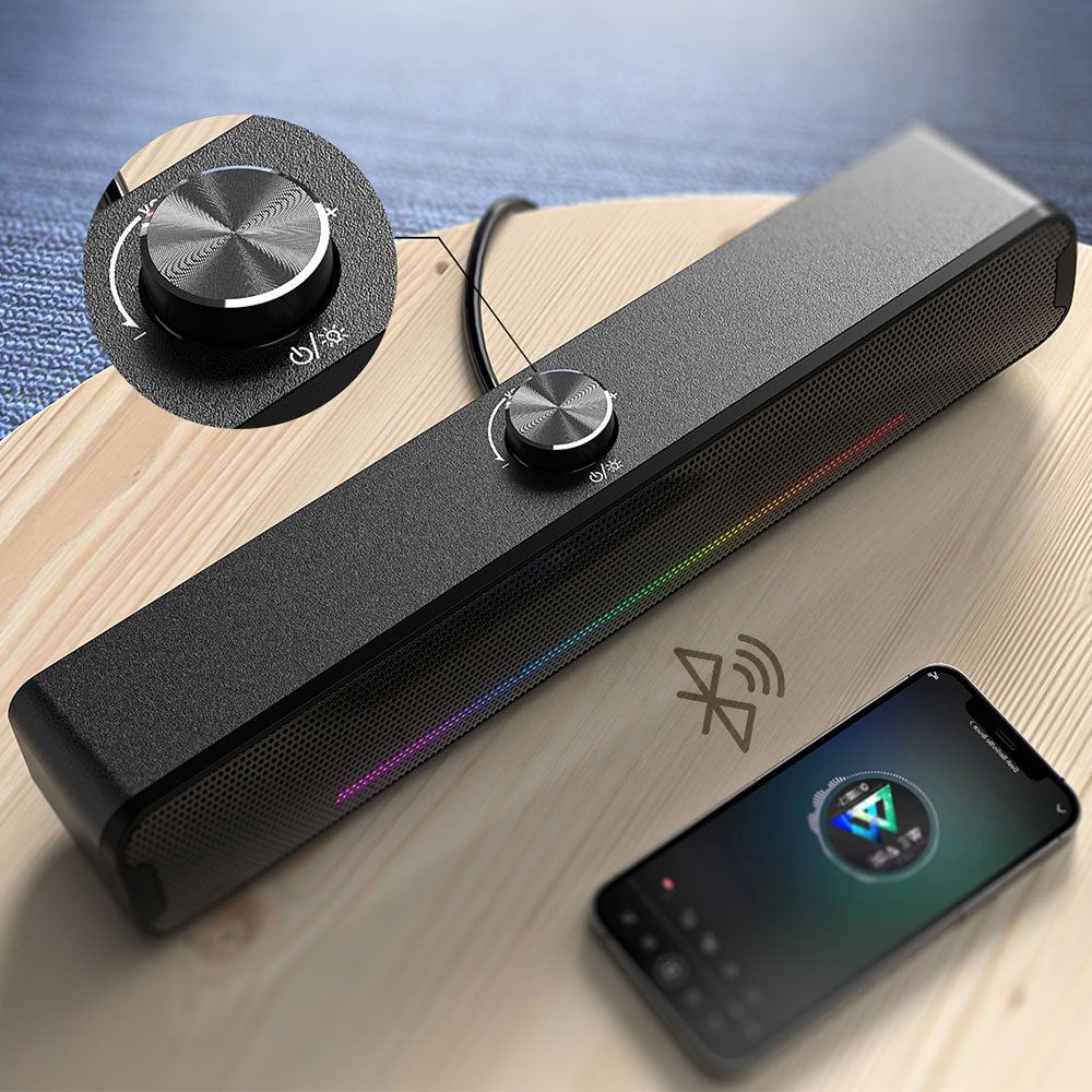 Тонколона Onikuma L16, 2x5W, Bluetooth, USB, RGB, Черен - 22218 D-22218 7 Тонколона Onikuma L16, 2x5W, Bluetooth, USB, RGB, Черен - 22218 - Image 5