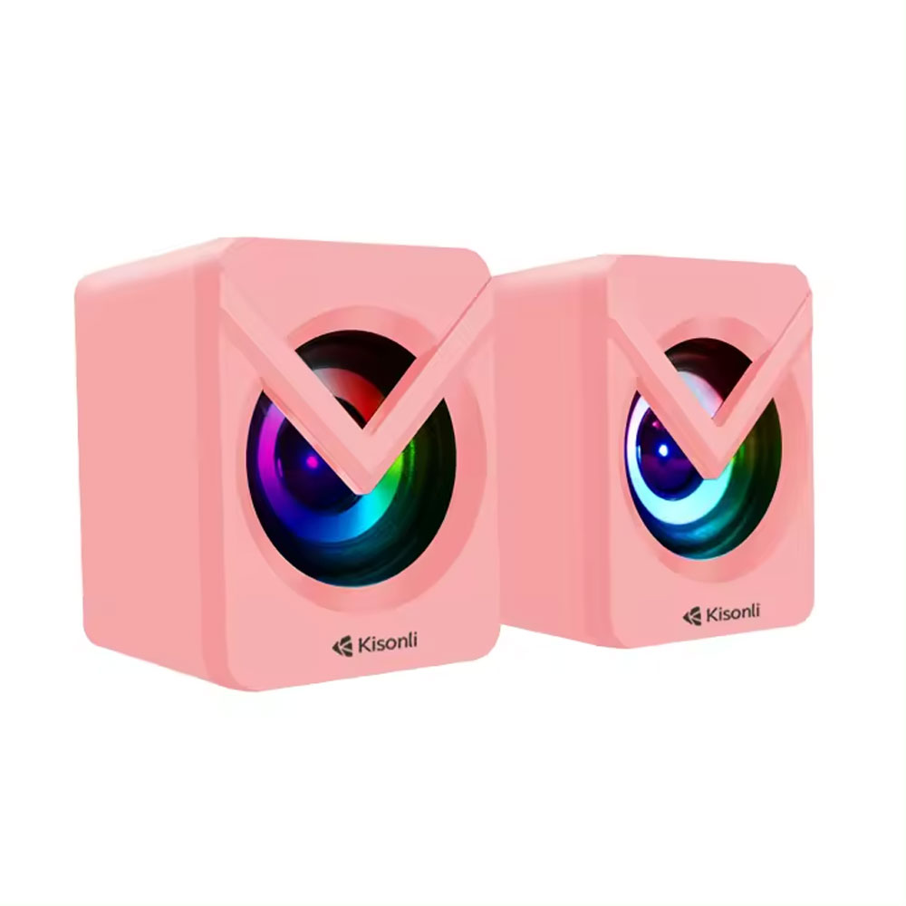 Тонколони Kisonli L-1040, AUX, 2x2.5W, Розов - 22246