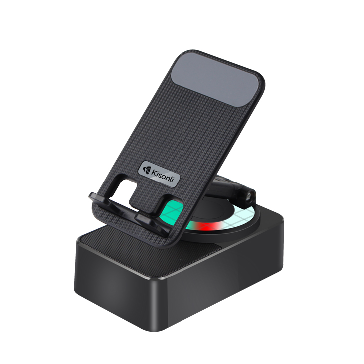 Тонколона със стойка за телефон Kisonli M1 Plus, Bluetooth, USB, RGB, Различни цветове - 22273