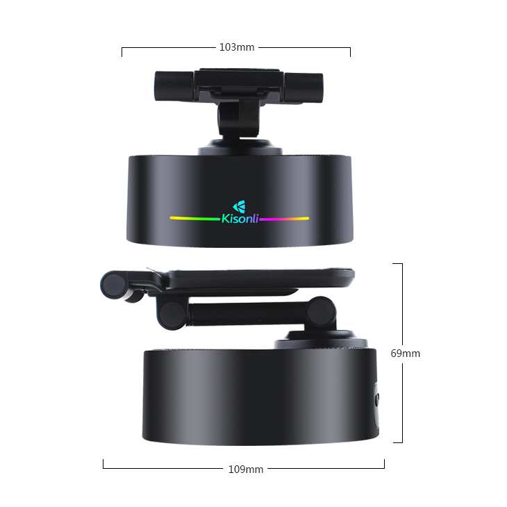 Тонколона със стойка за телефон Kisonli M5, Bluetooth, Безжично зареждане, FM, AUX, RGB, Различни цветове - 22275