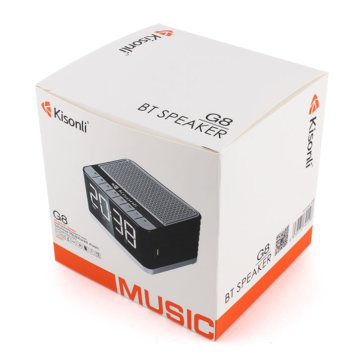 Тонколона Kisonli G8, Bluetooth, Часовник, USB, SD, FM, AUX, RGB, Различни цветове - 22281 D-22281 7 Тонколона Kisonli G8, Bluetooth, Часовник, USB, SD, FM, AUX, RGB, Различни цветове - 22281 - Image 5