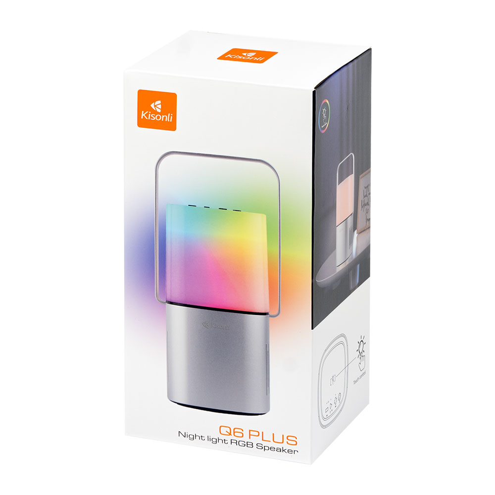 Тонколона Kisonli Q6 Plus, Bluetooth, AUX, SD, FM, RGB, Сребрист - 22282 D-22282 6 Тонколона Kisonli Q6 Plus, Bluetooth, AUX, SD, FM, RGB, Сребрист - 22282 - Image 4