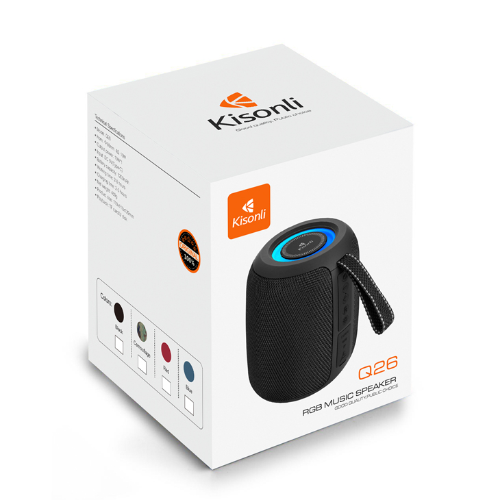 Тонколона Kisonli Q26, Bluetooth, USB, SD, FM, RGB, Различни цветове - 22287 D-22287 5 Тонколона Kisonli Q26, Bluetooth, USB, SD, FM, RGB, Различни цветове - 22287 - Image 3