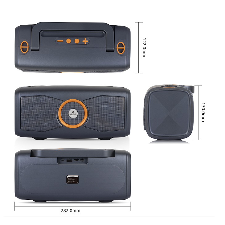 Тонколона Kisonli K2, Bluetooth, USB, SD, FM, Сив - 22292 D-22292 5 Тонколона Kisonli K2, Bluetooth, USB, SD, FM, Сив - 22292 - Image 3