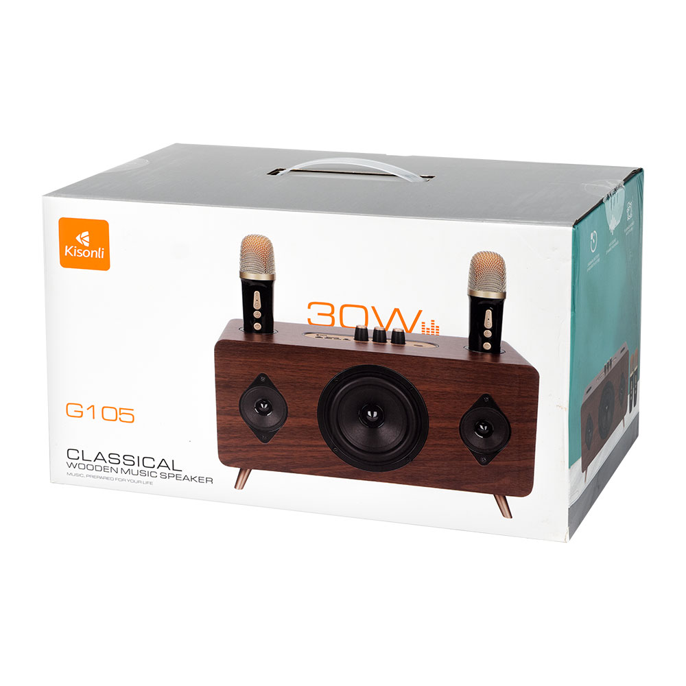 Тонколона Kisonli G105, Караоке, Bluetooth, USB, SD, AUX, Кафяв - 22304 D-22304 7 Тонколона Kisonli G105, Караоке, Bluetooth, USB, SD, AUX, Кафяв - 22304 - Image 5