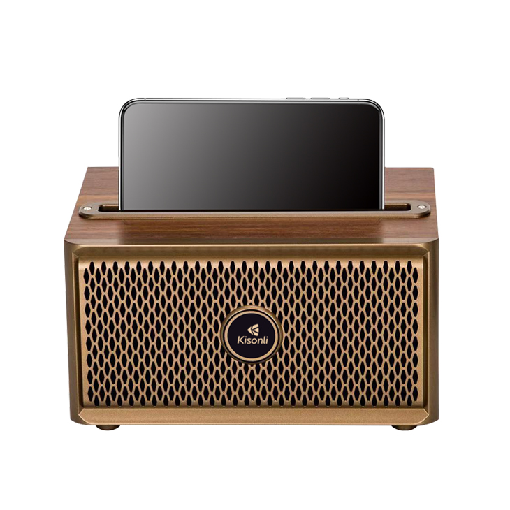 Тонколона Kisonli G1, Bluetooth, USB, SD, AUX, FM, Кафяв - 22309