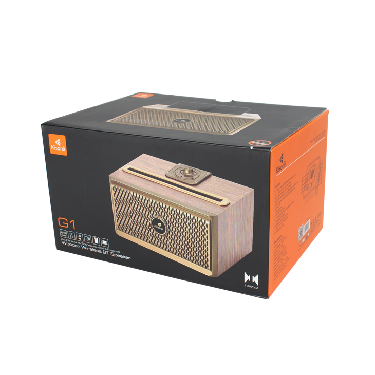 Тонколона Kisonli G1, Bluetooth, USB, SD, AUX, FM, Кафяв - 22309 D-22309 6 Тонколона Kisonli G1, Bluetooth, USB, SD, AUX, FM, Кафяв - 22309 - Image 4
