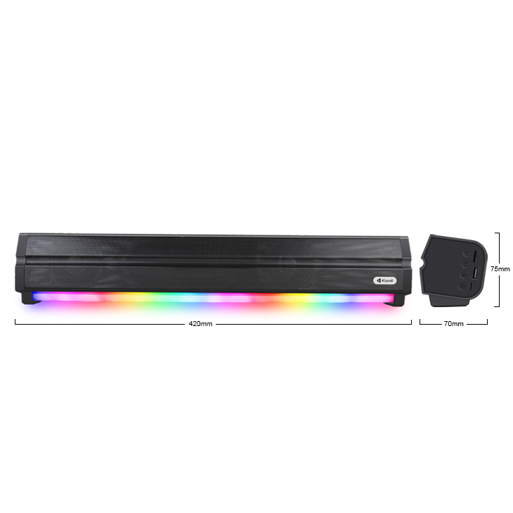 Тонколона Kisonli LED-802, Bluetooth, USB, SD, RGB, AUX, FM, Черен - 22314 D-22314 4 Тонколона Kisonli LED-802, Bluetooth, USB, SD, RGB, AUX, FM, Черен - 22314 - Image 2