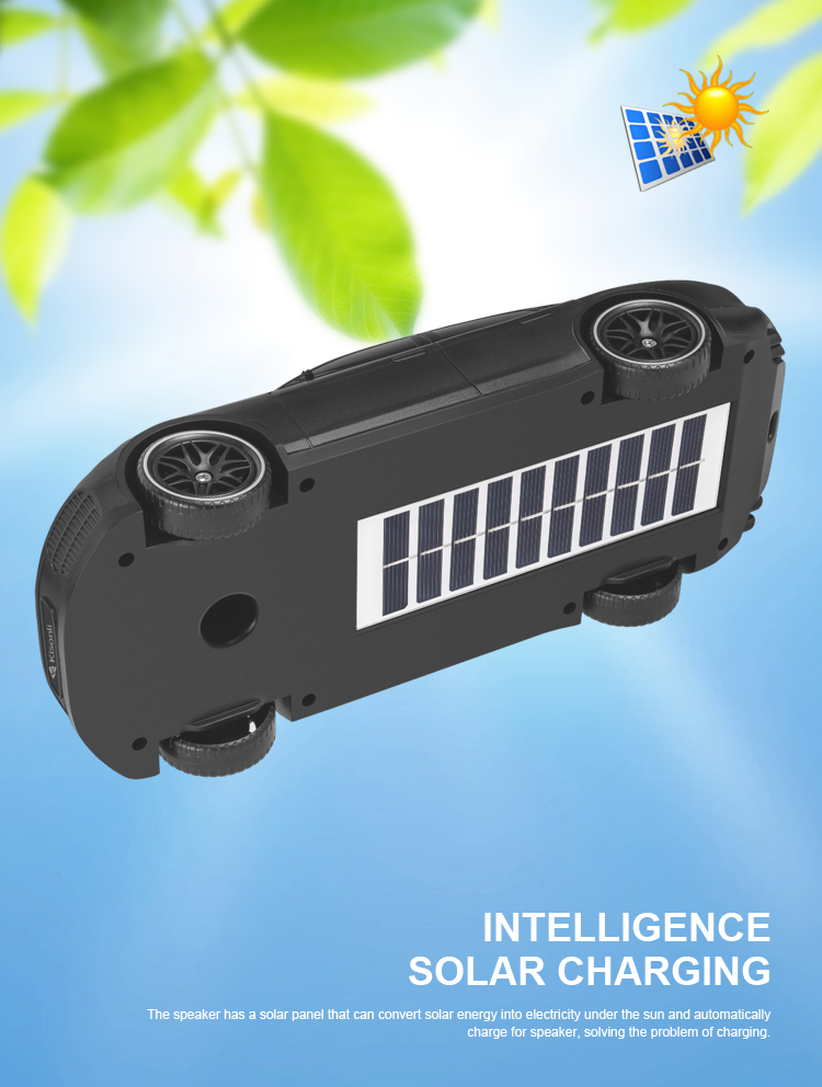Тонколона Kisonli B5, Bluetooth, Солар, USB, SD, FM, Черен - 22319 D-22319 3 Тонколона Kisonli B5, Bluetooth, Солар, USB, SD, FM, Черен - 22319