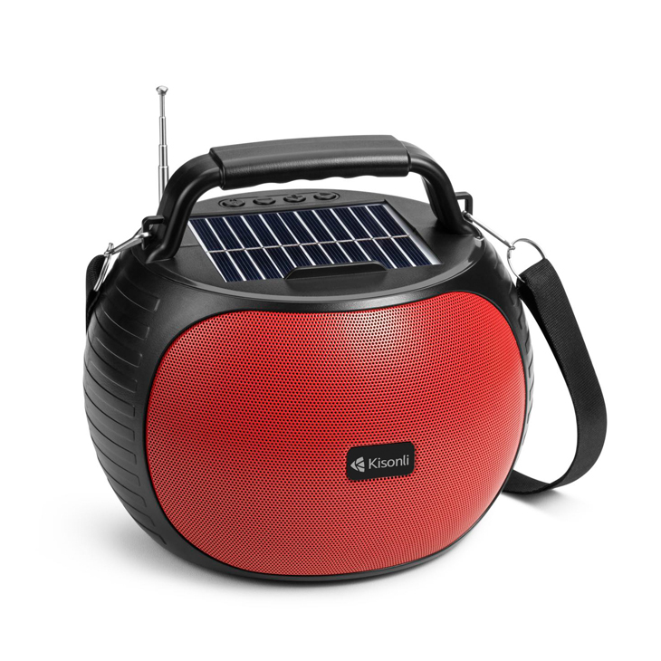 Тонколона Kisonli SC-22, Bluetooth, Солар, USB, SD, AUX, Различни цветове - 22322