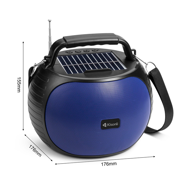 Тонколона Kisonli SC-22, Bluetooth, Солар, USB, SD, AUX, Различни цветове - 22322 D-22322 6 Тонколона Kisonli SC-22, Bluetooth, Солар, USB, SD, AUX, Различни цветове - 22322 - Image 4