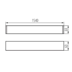 Линейно осветително тяло за тръба LED T8 ALIN 4LED 1540mm NT KN-27426