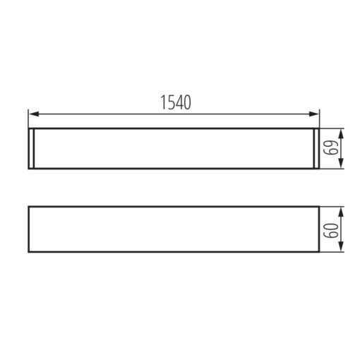 Линейно осветително тяло за тръба LED T8 ALIN 4LED 1540mm NT - Image 2