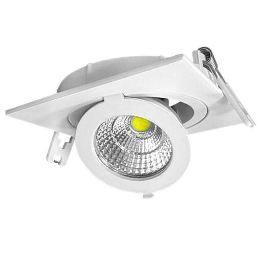 12W LED ЛУНА COB КВАДРАТНА, РЕГУЛИРУЕМА, 6000K