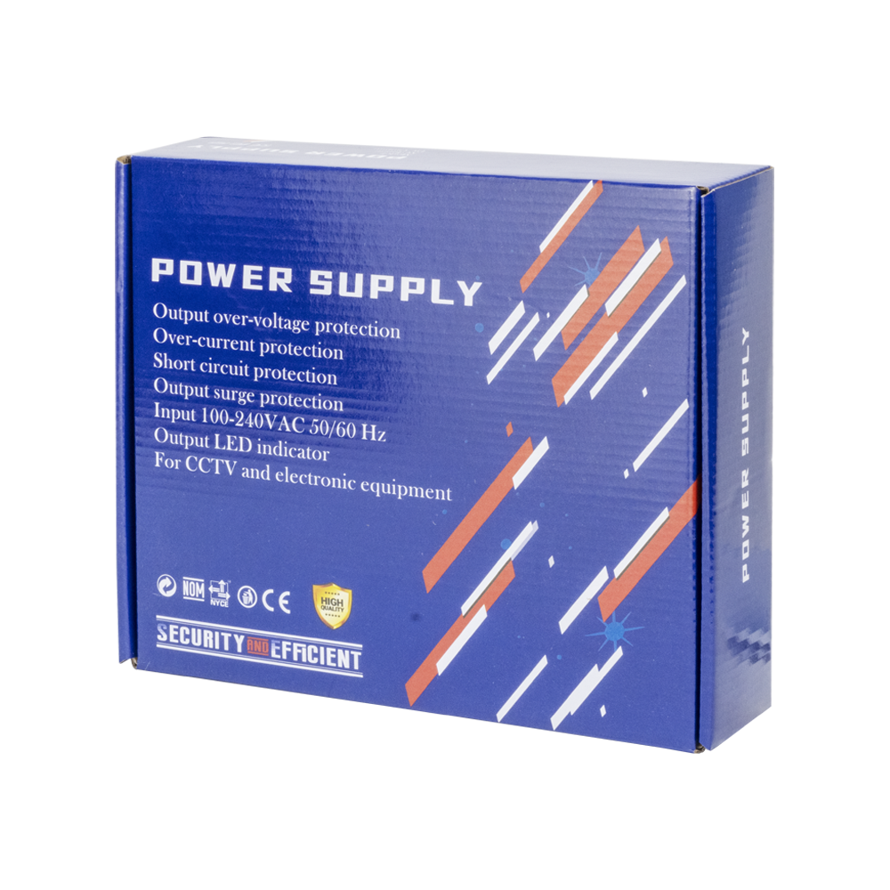 Импулсен захранващ блок No brand, 12V/10A, 9 Изхода, Метална кутия, Сив - 344 D-344 4 Импулсен захранващ блок No brand, 12V/10A, 9 Изхода, Метална кутия, Сив - 344 - Image 2