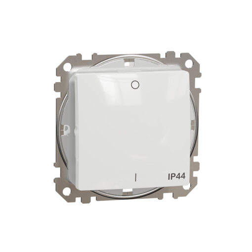 SDD211102 Влагозащитен Двуполюсен ключ Sedna Design & Elements, IP44 10А 250V, бял, безвинтово свързване