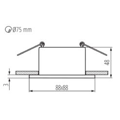 Луна За Вграждане Kanlux Glozo 36212 DSL G/W KN-36212