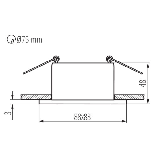 Луна За Вграждане Kanlux Glozo 36212 DSL G/W - Image 3