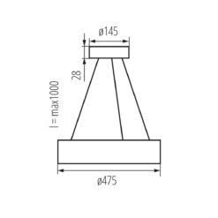 Пендел Kanlux Jasmin 36504 C 470-W KN-36504