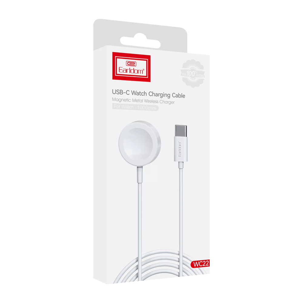 Кабел за безжично зареждане Earldom ET-WC22, За Apple Watch, 5V/0.35A, 1.0m, Бял - 40235 D-40235 3 Кабел за безжично зареждане Earldom ET-WC22, За Apple Watch, 5V/0.35A, 1.0m, Бял - 40235 - Image 2