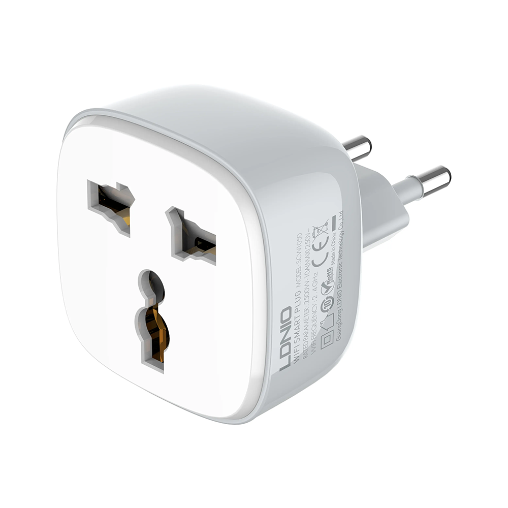 Смарт контакт LDNIO SCW1050, 220V, 10A, Wi-Fi, Tuya Smart, Бял - 40297 D-40297 4 Смарт контакт LDNIO SCW1050, 220V, 10A, Wi-Fi, Tuya Smart, Бял - 40297 - Image 2